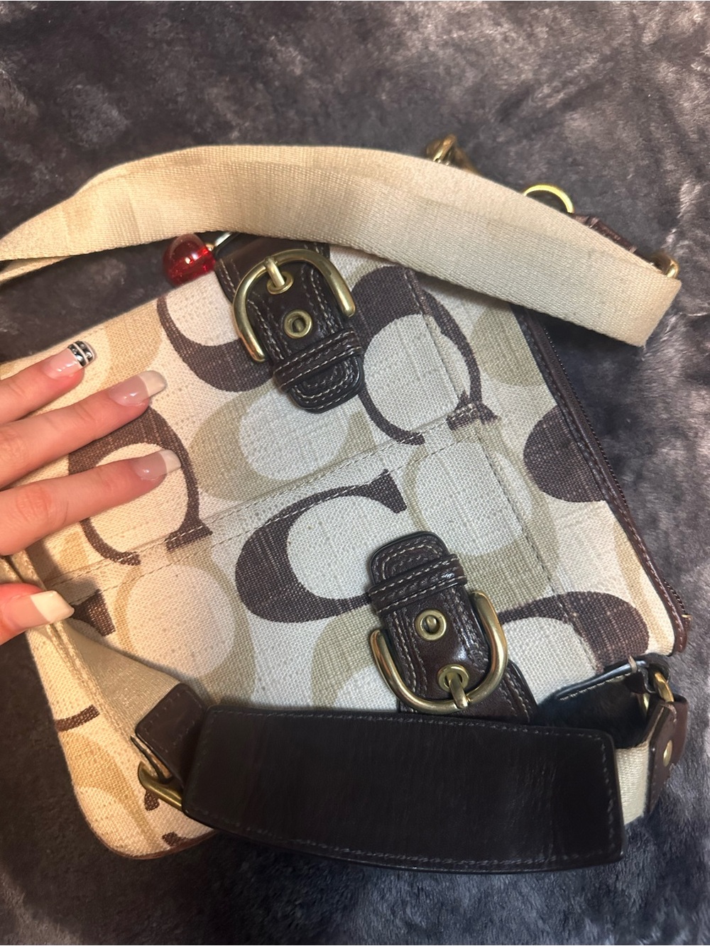 vintage Coach signature C canvas crossbody bag - Picture 3 of 6